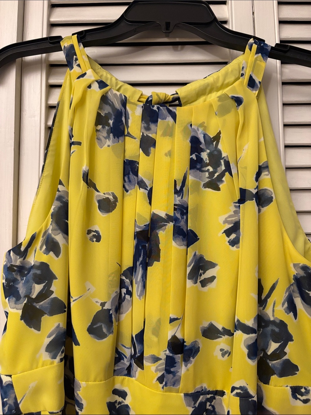 Eliza J Yellow Floral Halter Ruffle Maxi Dress - Picture 2 of 8